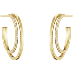Georg Jensen Halo Earrings - Gold/Diamond (0.3ct.)