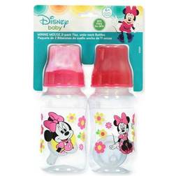 Disney Minnie Mouse"Sitting Pretty" 2-Pack Wide-Neck Bottles Fuchsia, one