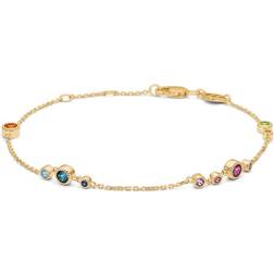 Mads Z Luxury Rainbow Bracelet - Gold/Multicolour