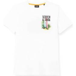 Scotch & Soda Boy's Artwork Organic Cotton T-shirt - White