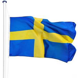 tectake Flagpole Sweden 5.6m