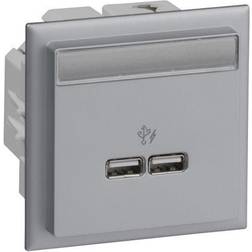 Schneider Electric INS60521 USB-laddare 2 utgångar Aluminium