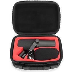 Analog Cases PULSE Case för Shure SM7B eller jämförbara mikrofoner, bärväska för musikinstrument (bärväska av slitstark, gjuten EVA/nylon, med stabilt bärhandtag) Svart