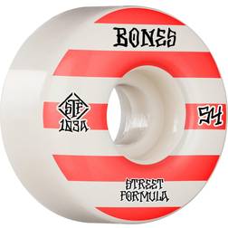 Bones Wheels Skateboard Hjul Patterns STF 103A 54mm White V4 Wide 4-pak 54mm