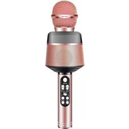 Karaoke trådlös Bluetooth-mikrofon, rosa
