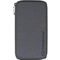 Lifeventure RFID-skyddad stor reseplånbok dubbelvikt plånbok dragkedja passhållare resor, miljövänligt, återvinningsbart material grå
