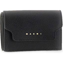 Marni Black Saffiano Leather Trifold Wallet