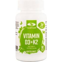 Healthwell Vitamin D3+K2 Vegan, 90 kaps