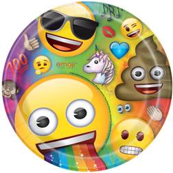 Unique Party Papperstallrikar Emoji 8-pack