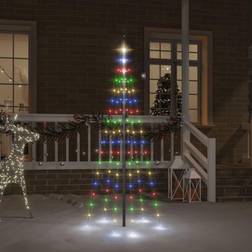 vidaXL Colourful, 108 Christmas Tree on Flagpole Lighting
