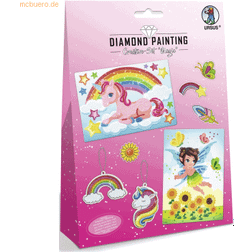 Ursus 43510001 43510001-Diamond Painting Creative Magic, pysselset för barn för kreativ design av bilder, hängen och klistermärken med diamanter, färgglada