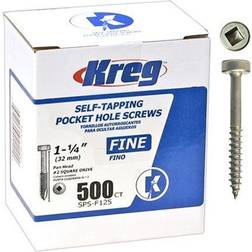 Kreg 1-1/4" #6 Fine Pan-Head Zinc Pocket Screw 500ct