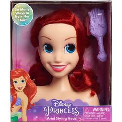 Just Play Disney Princess Ariel frisörhuvud Mini 14 cm med hårborste för stylingskoj, från 3 år