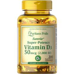 Puritan's Pride Vitamin D3 2000 IU 200