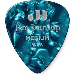 Jim Dunlop Äkta celluloid Classic, 72-pack, turkos, medium