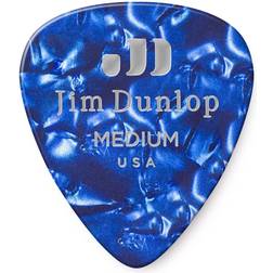 Jim Dunlop 483R10MD äkta celluloid, blå pearloid, medium, 72/påse