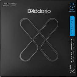 D'Addario Gitarrsträngar – XT belagda klassiska gitarrsträngar – XTC46FF – silverpläterad koppar, XT Dynacore, koldiskant – hård spänning