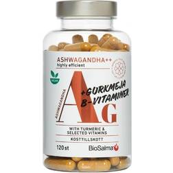 BioSalma AG Ashwagandha + Turmeric and B Vitamins 120 st