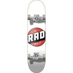 RAD Board Co. Komplett Skateboard Logo Progressive (Vit) Vit 8"