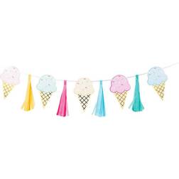 Delights Direct Ice Cream Party, Girlang med glassar/tassels