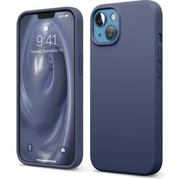 Elago Compatible with iPhone 13 Case, Liquid Silicone Case, Full Body Screen Camera Protective Cover, Shockproof, Slim Phone Case, Anti-Scratch Soft Microfiber Lining, 6.1 inch (Jean Indigo)