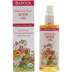 Badger Body Oil Damascus Rose with Lavender & Chamomile