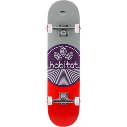 Habitat Leaf Dot 8.0 Complete Skateboard purple 8.0 purple 8.0