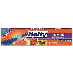 Hefty Slider Jumbo Food Storage Bags 2.5 Gallon Size, 12 Count