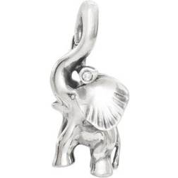 Ole Lynggaard Elephant Medium Pendant - Silver/Diamonds