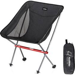 Naturehike Bärbar Campingstol Ultralight Hopfällbar Stol Leisure Moon Chair Används För Fiske Picknick och Vandring (Svart)