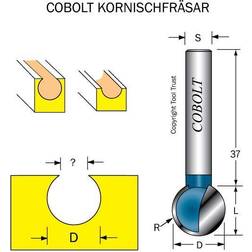 Cobolt Kornischfräs D=13 L=13mm