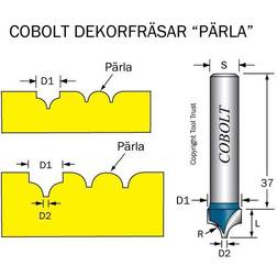 Cobolt Dekorfräs Pärla R=3, D=6,5, S=8