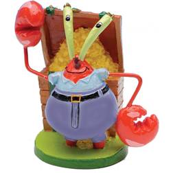 Penn Plax Officially Licensed Spongebob Squarepants Aquarium Ornament Mr. Krabs Mini/Small Perfect