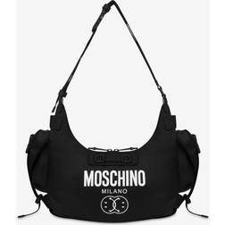 Moschino Double SmileyÂ Logo Nylon Hobo Bag