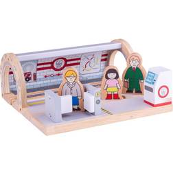 Uber Kids Bigjigs Rail Wooden Underground Train Station Bigjigs Train Accessories Station for Wooden Train Set Compatible with other Major Train Sets & Wooden Railways