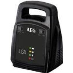 AEG Automotive 10273 Billaddare LG 8, 12 volt/8 ampere, med LED-skärm, skyddsisolerade batteriklämmor