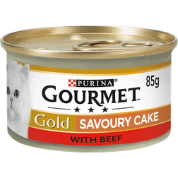 Purina Gourmet Gold Savoury Cake Beef Wet Cat Food 0.1kg