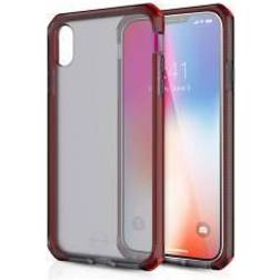 ItSkins Cover för iPhone XS Max transparent Frost Grey/Red