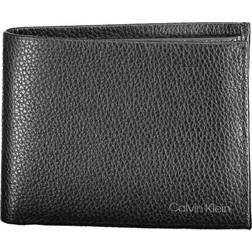 Calvin Klein leather rfid trifold wallet UNI NERO