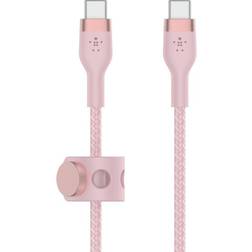 Belkin CHARGE USB-C to USB-C 2.0_Braided Silicon, 1m, Pink CAB011bt1mPK