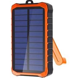 4smarts Solar Powerbank Prepper 12000mAh Litium Polymer (LiPo) Svart, Orange