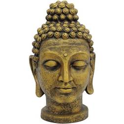 Europalms Head of Buddha, antique-gold, 75cm, Buddha Prydnadsfigur