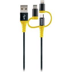 Schwaiger USB-kabel USB hane B, Lightning, USB-C hane 1.2