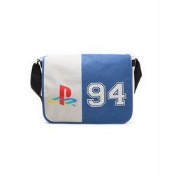 Sony DIFUZED Sac Bandouliere Playstation Classic Logo 94 axelväska, flerfärgad Gris Et Bleu