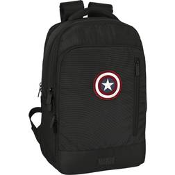 Safta Ryggsäck för bärbar dator och surfplatta med USB uttag Capitán América Svart
