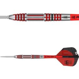 Target Darts Darts Unisex Hema 90% tungsten schweizisk spets stål spets dart-set, röd, silver och svart, 21 G