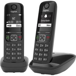Gigaset AS690 Duo trådløs telefon med opkalds-ID ekstra telefonrør