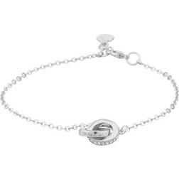 Snö of Sweden Connected Chain Bracelet - Silver/Transparent