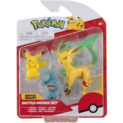 Pokémon Pikachu Wynaut Leafeon Battle Figure 3-pack