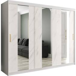 Furniturebox med Speglar Mitt Marmesa 250 Marmormönster - Vit/Guld